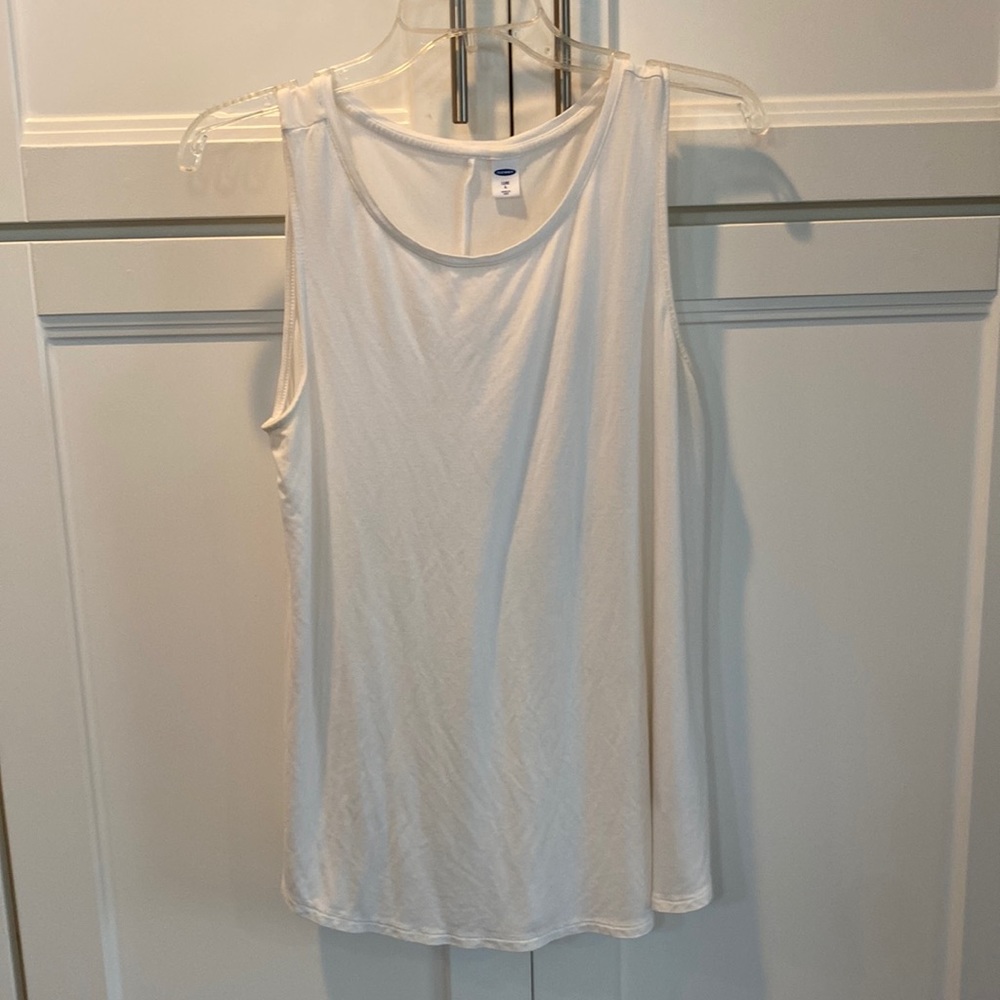 Old navy luxe white swing tank top